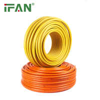 IFAN jaune couleur aluminium plastique 5 couches PEX Tube 16-32mm composite chevauchement PEX Al PEX tuyau de gaz