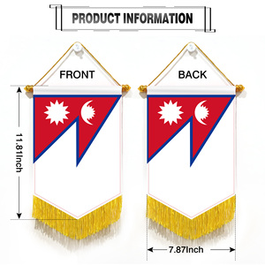 Wholesale Mini Pennant Car Flags Nepal Wall Decor <b>Small</b> Ornaments Hanging Digital Printing Satin Material - Product Image 4