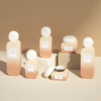 Flacon en Verre Vide pour Cosmétiques, Emballage de Soins de la Peau, Flacon de Lotion avec Pompe, Ensemble Luxe de Flacons et Pots en Verre pour Contenants de Soins