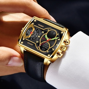 Foxbox Fb009 New Man Watch Square <b>Digital</b> Business Quartz Wristwatch Dual Display <b>Clock</b> Waterproof Men Watch - Product Image 2