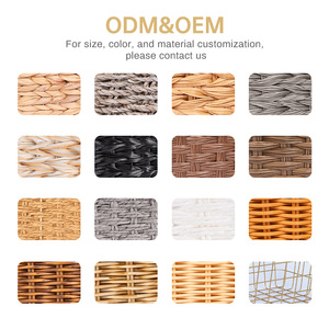 Keranjang Piknik Rotan Anyaman Tangan dengan Pegangan, Keranjang Penyimpanan Peralatan Dapur, Wadah Makanan untuk Menyajikan Sayuran dan Makanan - Product Image 6