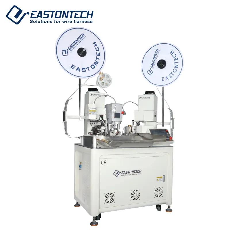 Máquina Pelacables y prensadora de cables totalmente automática, máquina de inserción de sellos de alambre, 1: 2