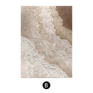 ภาพวาดสีน้ำมันแบบครีมสไตล์วาดด้วยมือล้วนๆ ภาพนามธรรมคลื่นทะเล ภาพตกแต่งห้องนั่งเล่น ภาพศิลปะติดผนังสไตล์วาบิซาบิ - Product Image 6