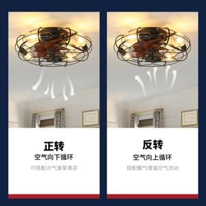 Ventilateur de plafond industriel moderne ultra silencieux avec lumière, montage encastré, 7 pales, moteur CC <30dB, 6 vitesses, avec télécommande - Product Image 5