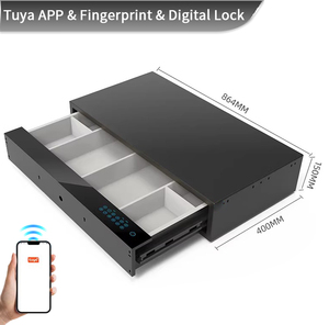 CEQSAFE Smart Hotel Room Fingerprint Lock <b>Hidden</b> Drawer <b>Safe</b> Box Cash Jewelry Safety Drawer Hotel <b>Safe</b> for Home - Product Image 5