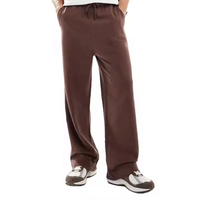 Pantalon de survêtement surdimensionné personnalisé avec logo, de haute qualité, coupe large et ample, pour homme, grandes tailles, en tissu épais, basique et uni