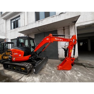 Mini-excavatrice Kubota U55-5 de 5,5 tonnes, excavatrice sur chenilles avec godet de 0,22 m³ de capacité, équipement de construction d'occasion - Product Image 4