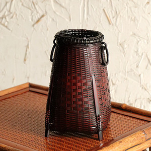 Handmade Bamboo Woven Vase Natural Craft Home Decoration Flower Basket - Product Image 1