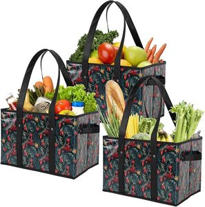 Boîtes <span class=keywords><strong>de</strong></span> rangement, bacs et sacs en polypropylène tissé robuste sur mesure, renforcés et pliables pour courses - Product Image 1