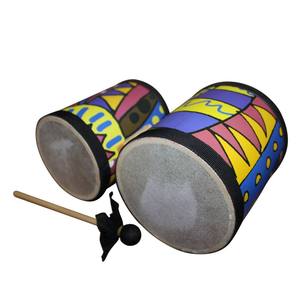 Barato Orff instrumento de percusión para niños flor Bongo tambor piso tambor dibujos animados música material didáctico para niños - Product Image 1