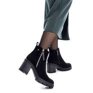 Stivaletti da Donna Refresh in Camoscio Nero con Cerniera e Tacco - Product Image 5