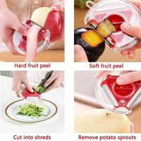 3-in-1 multifunctionele schil-, snij- en juliennesnijder, 1 stuk, keukenhulpje voor fruit & groenten, keukenhulpjes accessoire set