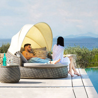 Ensemble de mobilier de jardin en osier pour extérieur, résistant à l'eau et au soleil, style nordique, comprenant chaise et canapé de balcon pour cour