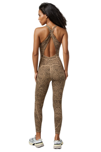 <span class=keywords><strong>Tuta</strong></span> 7/8 da <span class=keywords><strong>Donna</strong></span> con Tasca Frontale in Tessuto Morbido Dettaglio Intrecciato Traspirante Protezione UPF per Sport Casual OEM ODM - Product Image 6