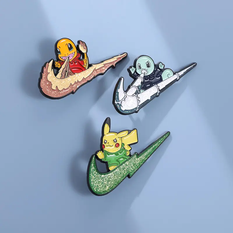 Broche de desenho animado com marcadores de animais de estimação para chapéus, broche de metal de tartaruga personalizado, alfinetes de anime esmaltados personalizados