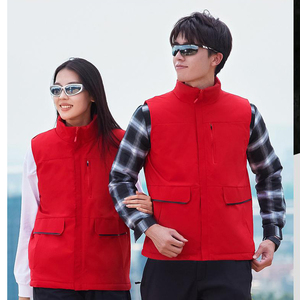 OEM logotipo personalizado ropa de trabajo uniforme corporativo hombres <span class=keywords><strong>acolchado</strong></span> engrosado <span class=keywords><strong>chaleco</strong></span> - Product Image 3