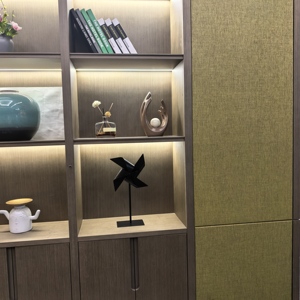 Mới phong cách Trung Quốc Mật độ trung bình fiberboard phòng khách Tủ trà đặt hiển thị lưu trữ giá gỗ Veneer sơn nhiều - Product Image 6