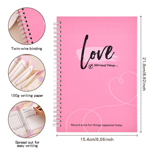 Carnet de souvenirs promotionnel 100 rendez-vous A5, reliure spirale, couverture en papier, journal de couple, 52 feuilles, autocollants, Saint-Valentin - Product Image 5