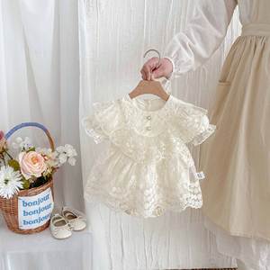 ชุดหมีสำหรับเด็กทารก2025สไตล์ใหม่ชุดหมีสำหรับเด็กแรกเกิดชุดจั๊มสูทเจ้าหญิงสำหรับฤดูร้อนชุดบอดี้สูทผ้าฝ้ายถักสำหรับเด็กผู้หญิง - Product Image 2