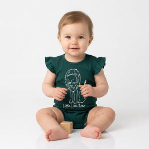 Organic Cotton Vintage Custom Pattern Snap Button Closure Unisex Newborn Infant Toddler Romper OEM Service - Product Image 1