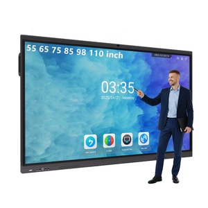 ไวท์บอร์ดอินเทอร์แอคทีฟขนาด 65 นิ้ว 4K ระบบปฏิบัติการคู่ Android/Windows หน้าจอสัมผัส Intel I5/I7 กล้อง 48MP สำหรับใช้งานภายในอาคาร เหมาะสำหรับร้านค้าและห้องเรียน - Product Image 1