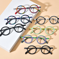Monture de lunettes Borregls en acétate et titane pour hommes, nouvelle collection 2025, lunettes rondes vintage pour femmes, montures optiques colorées 185887