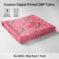 Tissu DBP à prix d'usine, imprimé numériquement sur mesure, tissu tricoté extensible dans les quatre sens, polyester double brossé, tissu élastique DTY