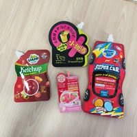 Machine de scellage de sachets souples entièrement automatique et personnalisable avec bec verseur, moteur PLC, pour sacs en plastique, haute capacité 2200-2400 pièces/heure