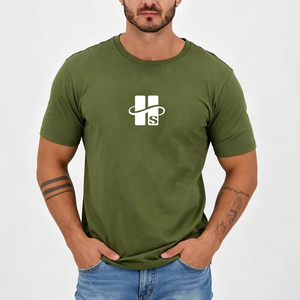 Bulk Custom High Quality Men'S Screen Print Outdoor Moisture Wicking <b>T</b> <b>Shirt</b> Regular Quick Drying Cotton <b>Polyester</b> <b>T</b>-<b>Shirt</b> - Product Image 2