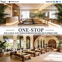 Machine de Pilates Reformer en bois professionnelle, réglable, couleur personnalisée, pour entraînement fitness, équipement de studio commercial