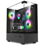Nouveau Design ATX RGB Gaming Desktop Panoramique verre trempé Computer Case & Tower Verre trempé Pleines tours