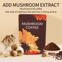 Café de Champiñones en Polvo Ganoderma Lucidum Bajo en Ácido con Propiedades Energizantes Extracto de Planta Café Instantáneo