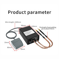 Soudeuse par Points 8000W Haute Puissance Portable Machine de Soudage par Points 0-800A Courant Réglable pour Batterie 18650