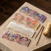 Peigne à cheveux ondulé NewYeah en acétate, fait main, écologique, léger, élégant, tendance, vente en gros, logo personnalisé, pour femmes et filles, usage quotidien
