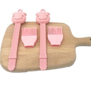 Set di accessori da cucina Set di attrezzature da forno resistente 2 pezzi antiaderente in Silicone rosa carino raschietto Set di pennelli <span class=keywords><strong>per</strong></span> torta - Product Image 4