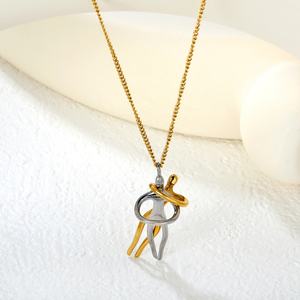 Collar Romántico Chapado en Oro de 18K, Collar Abrazador Moderno, Joyería de Acero Inoxidable Impermeable para Mujer, Regalo para el Día de San Valentín - Product Image 4