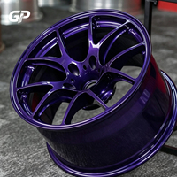 Jantes forgées monobloc à 5 branches en alliage d'aluminium 6061, couleur violet bonbon, 17-24 pouces pour Nissan 370Z WRX STI 5x114.3, ET personnalisé