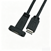 Cable Frontal Tipo E a Tipo C 3.1 Gen2 para Datos, Transmisión de Alta Velocidad de 20 Gbps