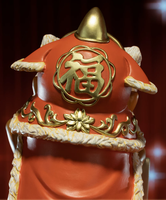 Nouveau produit phare : Figurine de lion porte-bonheur traditionnelle chinoise style Feng Shui, peinte à la gouache sur laiton