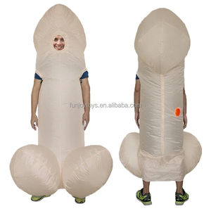 Aufblasbares Penis-Kostüm für Erwachsene, Sexueller Dick-Overall, Lustiges Kleid, Feiertag, Halloween, Anime-Cosplay-Anzug - Product Image 3