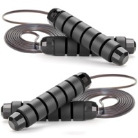Corde à sauter professionnelle perlée avec roulements, réglable pour l'entraînement et le fitness, logo personnalisé, vente en gros