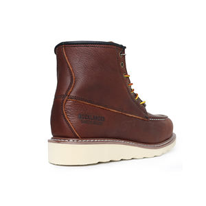 रॉकलैंडर का नया ब्राउन गाय चमड़े के पुरुषों के काम बूट्स एंटी स्टैटिक पुरुषों के जूते निर्माण फैक्ट्री उद्योग सुरक्षा जूते - Product Image 5