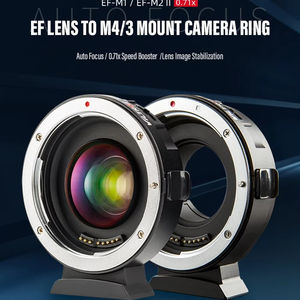 Adaptateur Viltrox EF-M2 II à mise au point automatique 0,71x pour objectif <span class=keywords><strong>Canon</strong></span> EF vers appareil photo M43 MTF Panasonic Onic Olympus GH6 <span class=keywords><strong>GH5</strong></span> BMCC 4K - Product Image 1