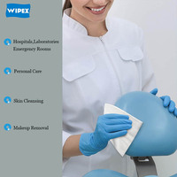WIPEX 12x13 pouces jetables carrés lingettes sèches absorbantes non tissées pour le nettoyage des soins aux patients hospitalisés