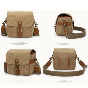 Sac photo vintage en toile cirée imperméable pour appareil photo hybride, bandoulière simple, fourre-tout, pour photographie – Approvisionnement direct usine - Product Image 2