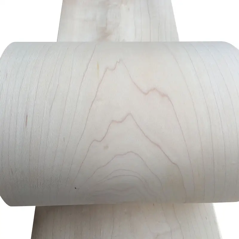 High quality natural wood veneer rotary cut hard maple wood veneer for skateboard