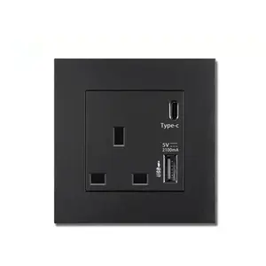 High Quality Standing Style General-Purpose Wall Socket Electrical Outlet Connection Type C USB