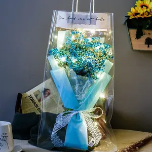 Ramo <span class=keywords><strong>de</strong></span> Flores Eternas <span class=keywords><strong>de</strong></span> Flores Secas <span class=keywords><strong>de</strong></span> Gypsophila, Jabón Natural Ligero Hecho a Mano, Regalo para el Día del Maestro - Product Image 3