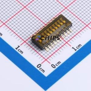 DSHP-10-R DIP Switch SMD Switch ( Number of Switch Sections: 10 )( Lead Spacing: 1.27mm )( Color: Black ) - Product Image 1