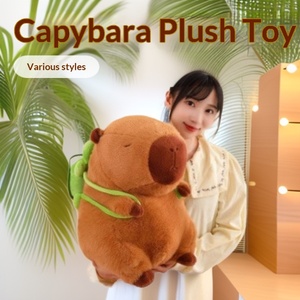 Muñeco de Peluche de Capibara de Dibujos Animados Súper Suave con Relleno de Algodón PP, Juguete de Regalo de Cumpleaños, 31cm-50cm, 8-13 Años, Venta al por Mayor, para Lanzamiento en Bodas, <span class=keywords><strong>Anime</strong></span> - Product Image 2